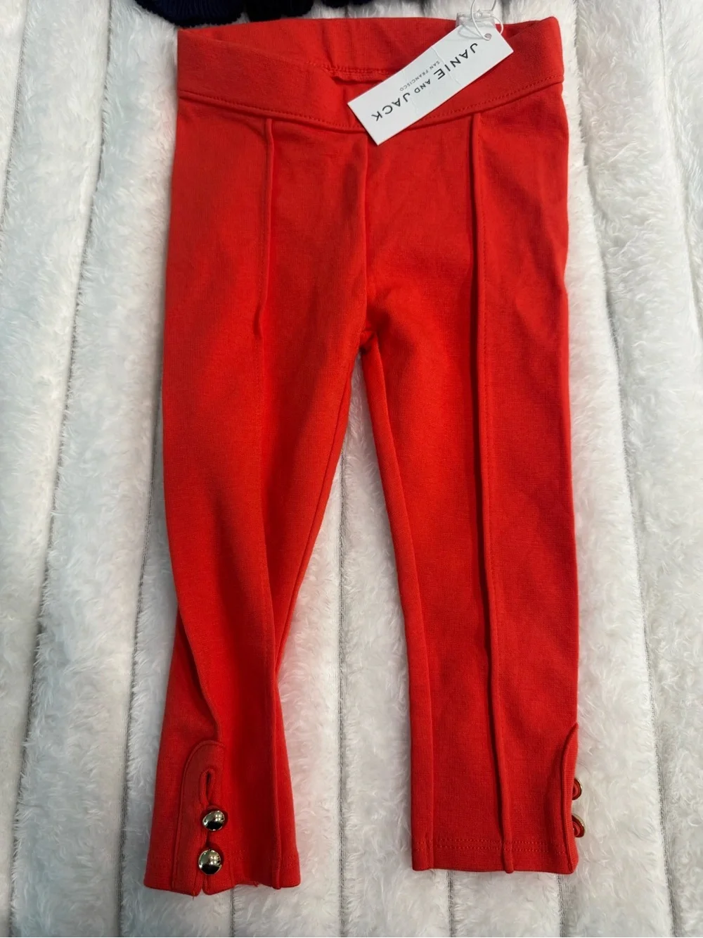 Janie and Jack 2 piece set . Ruffle Top with beautiful detailed leggings.